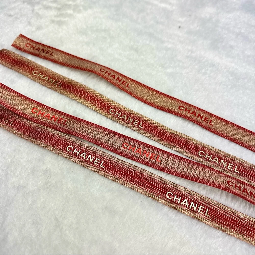 CHANEL Red and Gold Ribbon 2 Yards - Picture 3 of 3